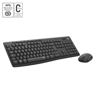   Logitech 920-009796 billentyűzet Egér mellékelve Irodai Vezeték nélküli RF QWERTZ Svájc Grafit