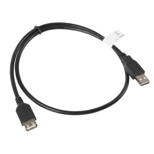 Lanberg CA-USBE-10CC-0007-BK USB kábel USB 2.0 0,7 M USB A Fekete