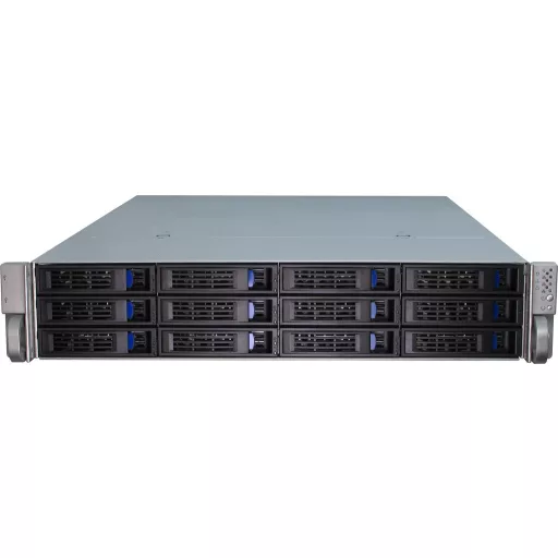 Inter-Tech IPC 2U-2412 Rack Fekete, Ezüst
