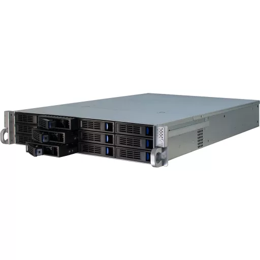 Inter-Tech IPC 2U-2412 Rack Fekete, Ezüst