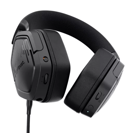 Trust GXT 493PS Carus Headset Vezetékes és vezeték nélküli Fejpánt Játék Bluetooth Fekete