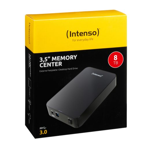 Intenso Memory Center külső merevlemez 8 TB 5400 RPM 3.5" USB 3.2 Gen 1 (3.1 Gen 1) Fekete