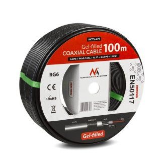Maclean MCTV-477 koax kábel 100 M Fekete