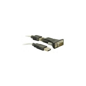   DeLOCK USB 2.0 to Serial Adapter soros kábel Fekete USB A típus DB-9
