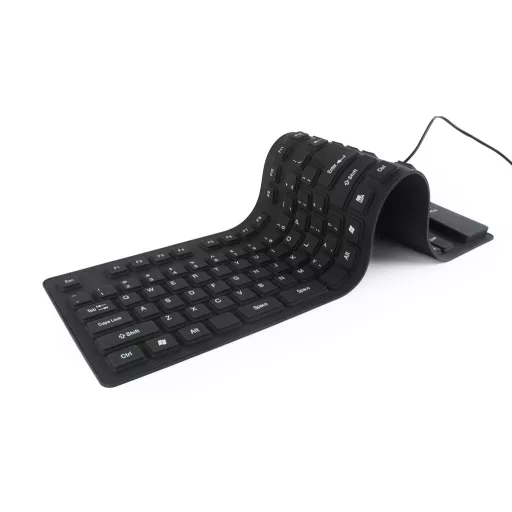 Gembird KB-109F-B billentyűzet USB + PS/2 QWERTY Fekete