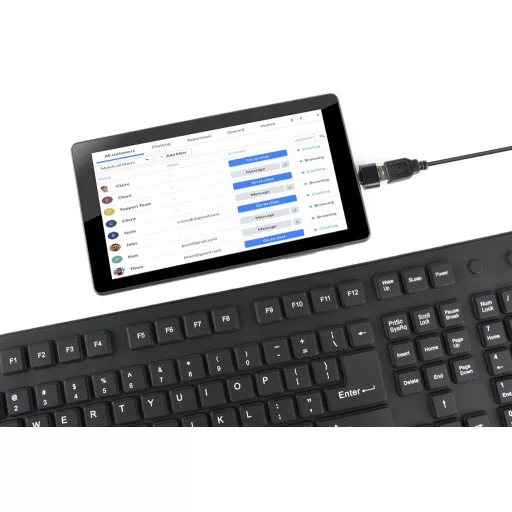 Gembird KB-109F-B billentyűzet USB + PS/2 QWERTY Fekete