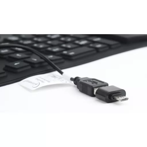 Gembird KB-109F-B billentyűzet USB + PS/2 QWERTY Fekete