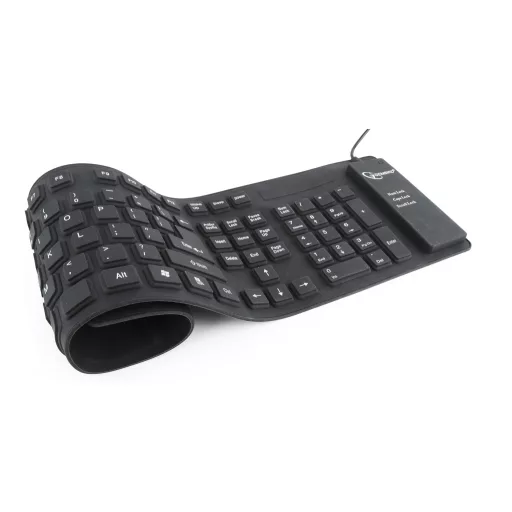 Gembird KB-109F-B billentyűzet USB + PS/2 QWERTY Fekete