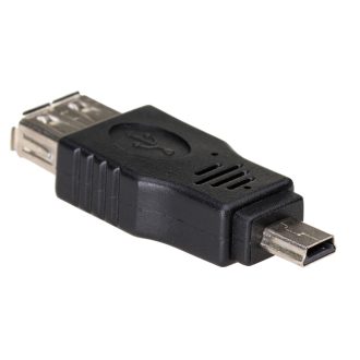   Akyga Adapter AK-AD-07 USB-AF/miniUSB-B (5-pin) USB A USB mini B 5-pin Fekete
