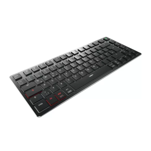 CHERRY KW X ULP 2.0 MINI billentyűzet Otthoni/irodai USB + RF Wireless + Bluetooth QWERTZ Német Fekete