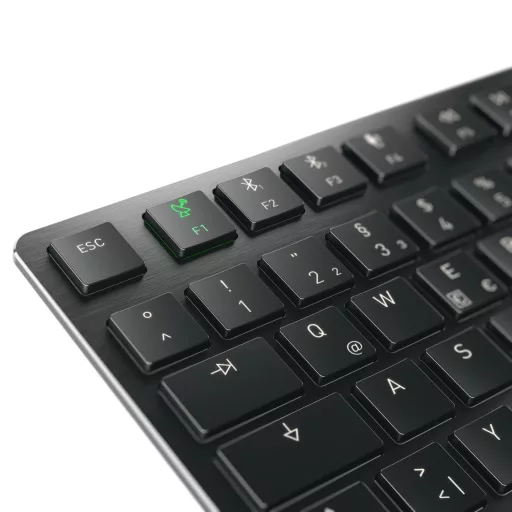 CHERRY KW X ULP 2.0 MINI billentyűzet Otthoni/irodai USB + RF Wireless + Bluetooth QWERTZ Német Fekete