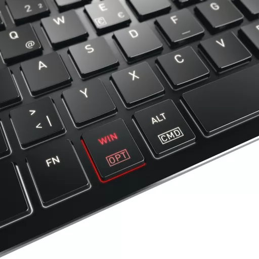 CHERRY KW X ULP 2.0 MINI billentyűzet Otthoni/irodai USB + RF Wireless + Bluetooth QWERTZ Német Fekete