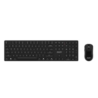   MSI FORGE K210 WIRELESS COMBO billentyűzet Egér mellékelve Otthoni/irodai USB QWERTY Amerikai angol Fekete