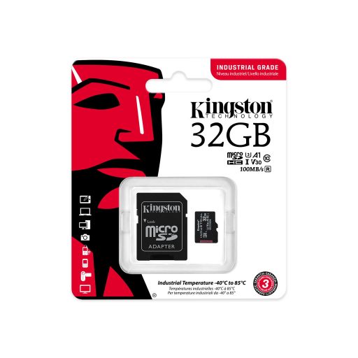 Kingston Technology Industrial 32 GB MicroSDHC UHS-I Class 10