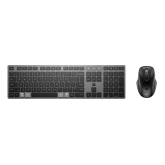   HP 720 Multi-Device Rechargeable Wireless Keyboard and Mouse Combo billentyűzet Egér mellékelve Otthoni USB + Bluetooth Fekete