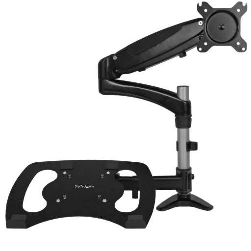 StarTech.com ARMUNONB asztali TV konzol 68,6 cm (27") Alumínium, Fekete