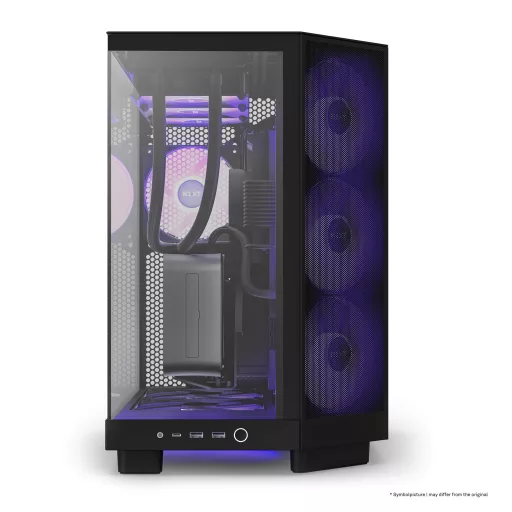 NZXT H6 Flow RGB Midi Tower Fekete