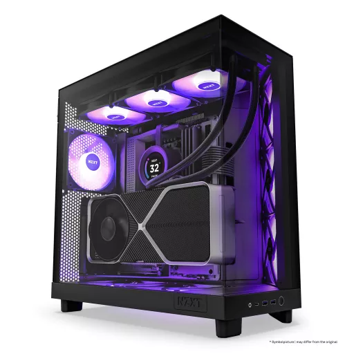 NZXT H6 Flow RGB Midi Tower Fekete