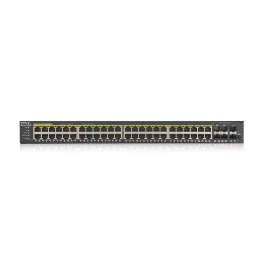 Zyxel GS1920-48HPV2 hálózati kapcsoló Vezérelt Gigabit Ethernet (10/100/1000) Ethernet-áramellátás (PoE) támogatása Fekete