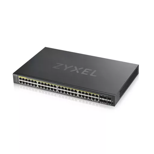 Zyxel GS1920-48HPV2 hálózati kapcsoló Vezérelt Gigabit Ethernet (10/100/1000) Ethernet-áramellátás (PoE) támogatása Fekete