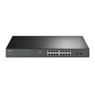   TP-Link TL-SG1218MPE Vezérelt L2 Gigabit Ethernet (10/100/1000) Ethernet-áramellátás (PoE) támogatása 1U Fekete