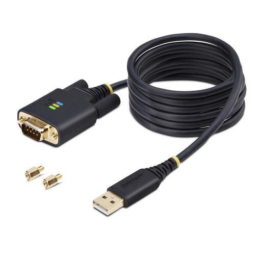 StarTech.com 1P6FFC-USB-SERIAL soros kábel Fekete 2 M USB A típus DB-9