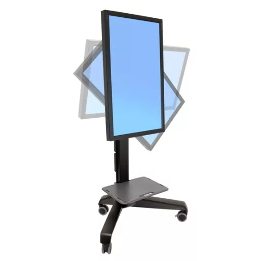 Ergotron Neo-Flex Mobile MediaCenter UHD Fekete Lapos panel Gurulós multimédia állvány