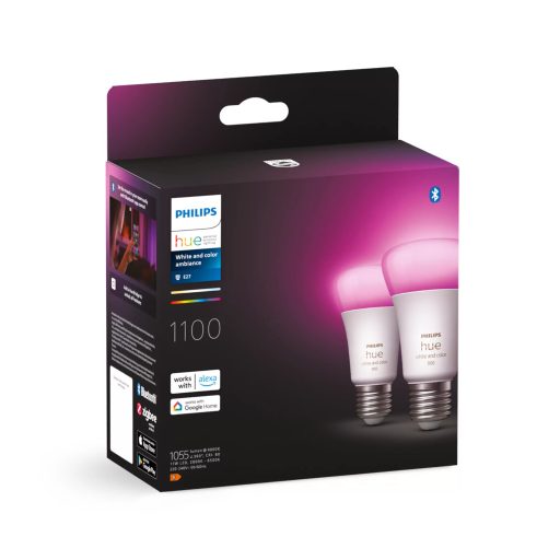 Philips Hue White and colour ambience 8719514291317A intelligens fényerő szabályozás Intelligens izzó Bluetooth/Zigbee 11 W