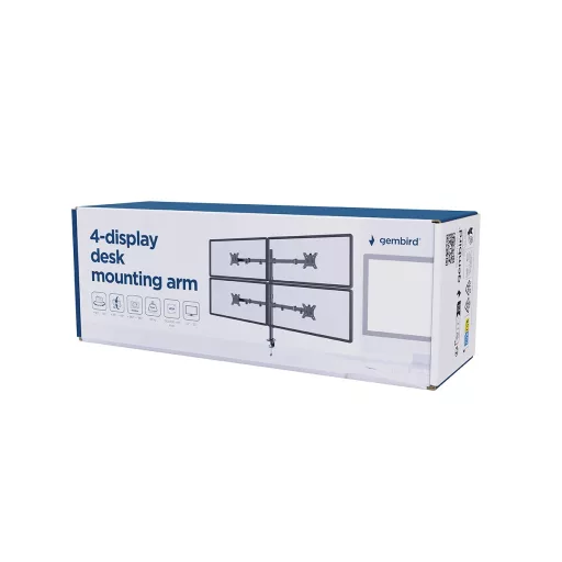 Gembird MA-D4-01 asztali TV konzol 81,3 cm (32") Fekete