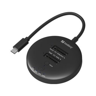   Sandberg 136-72 dokkoló állomás tárolóegységhez USB 3.2 Gen 2 (3.1 Gen 1) Type-C Fekete