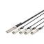 Digitus DN-81325 InfiniBand és száloptikai kábel 5 M SFP+ 4x QSFP+ Fekete
