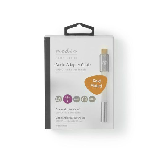 Nedis CCTB65950AL008 audio kábel 0,08 M 3.5mm USB Alumínium