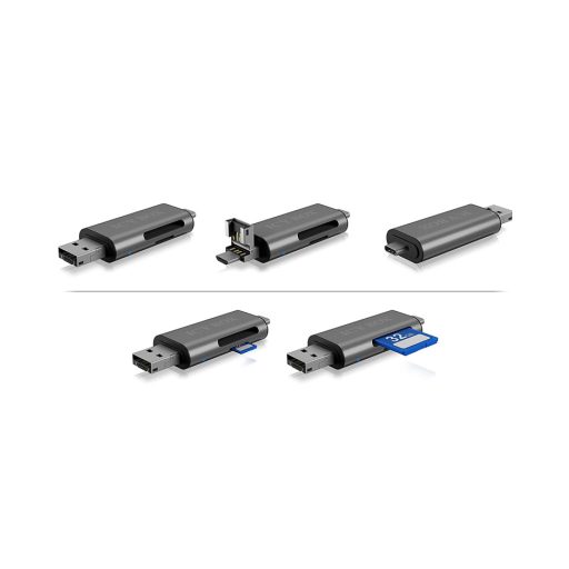 ICY BOX IB-CR200-C kártyaolvasó USB 2.0 Fekete