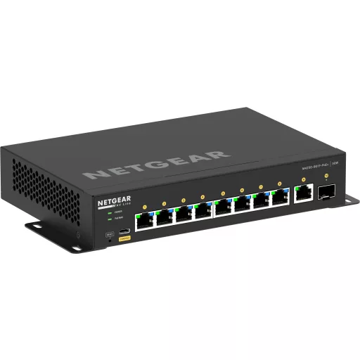 NETGEAR GSM4210PD-100EUS hálózati kapcsoló Vezérelt L2/L3 Gigabit Ethernet (10/100/1000) Ethernet-áramellátás (PoE) támogatása Fekete
