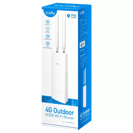 Cudy LT400 vezetéknélküli router Fast Ethernet Egysávos (2,4 GHz) 4G Fehér