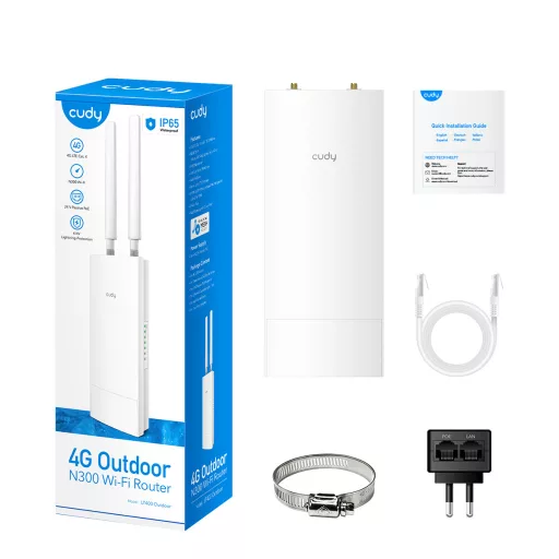 Cudy LT400 vezetéknélküli router Fast Ethernet Egysávos (2,4 GHz) 4G Fehér
