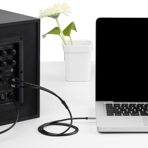 Vention BCFBF audio kábel 1 M 3.5mm 2 x RCA Alumínium, Fekete