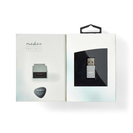 Nedis CCTB60925AL csatlakozó átlakító USB A USB C Ezüst