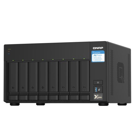 QNAP TS-832PX NAS Tower Annapurna Labs AL324 4 GB DDR4 0 TB QNAP Turbo System Alumínium, Fekete