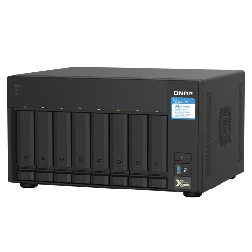 QNAP TS-832PX NAS Tower Annapurna Labs AL324 4 GB DDR4 0 TB QNAP Turbo System Alumínium, Fekete