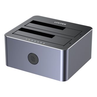   UNITEK Y-3026GY01-EU dokkoló állomás tárolóegységhez USB 3.2 Gen 1 (3.1 Gen 1) Type-B Szürke