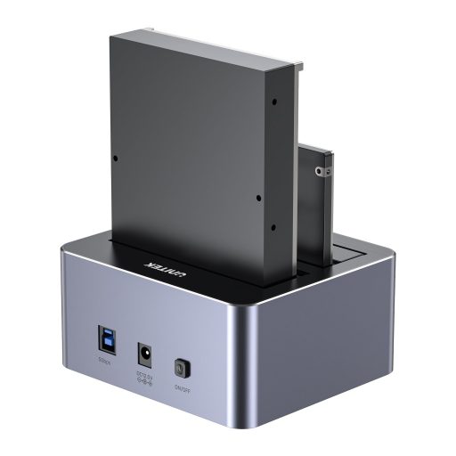 UNITEK Y-3026GY01-EU dokkoló állomás tárolóegységhez USB 3.2 Gen 1 (3.1 Gen 1) Type-B Szürke
