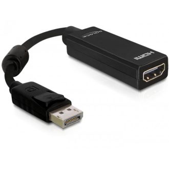   DeLOCK 61849 video átalakító kábel 0,125 M DisplayPort HDMI A-típus (Standard) Fekete