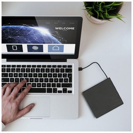 Qoltec 51858 optikai meghajtó DVD-RW Fekete