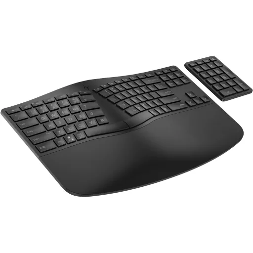 HP 965 Ergonomic Wireless Keyboard billentyűzet Otthoni RF vezeték nélküli + Bluetooth QWERTY Angol Fekete