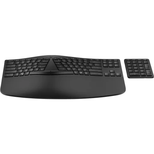 HP 965 Ergonomic Wireless Keyboard billentyűzet Otthoni RF vezeték nélküli + Bluetooth QWERTY Angol Fekete