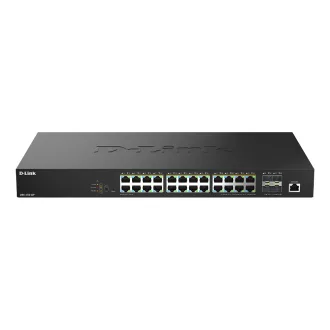   D-Link DMS-1250-28P/E hálózati kapcsoló Vezérelt L2 2.5G Ethernet (100/1000/2500) Ethernet-áramellátás (PoE) támogatása Fekete