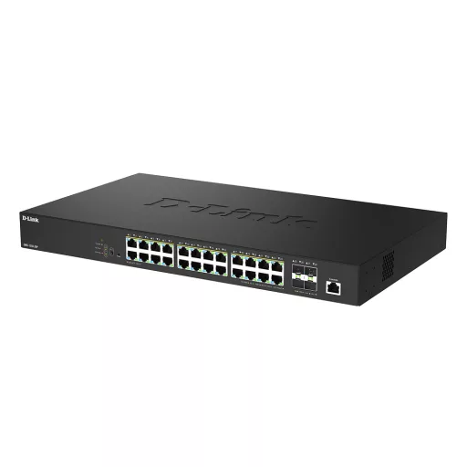 D-Link DMS-1250-28P/E hálózati kapcsoló Vezérelt L2 2.5G Ethernet (100/1000/2500) Ethernet-áramellátás (PoE) támogatása Fekete