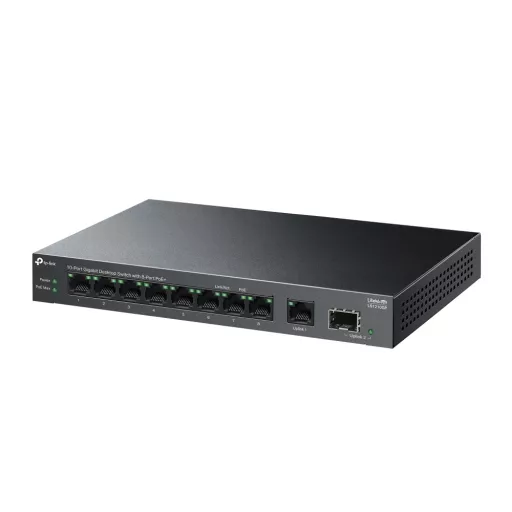 TP-Link LiteWave LS1210GP hálózati kapcsoló Beállítást nem igénylő (unmanaged) Gigabit Ethernet (10/100/1000) Ethernet-áramellátás (PoE) támogatása Fekete