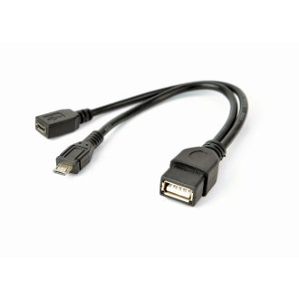   Gembird A-OTG-AFBM-04 USB kábel 0,15 M Micro-USB B USB A Fekete